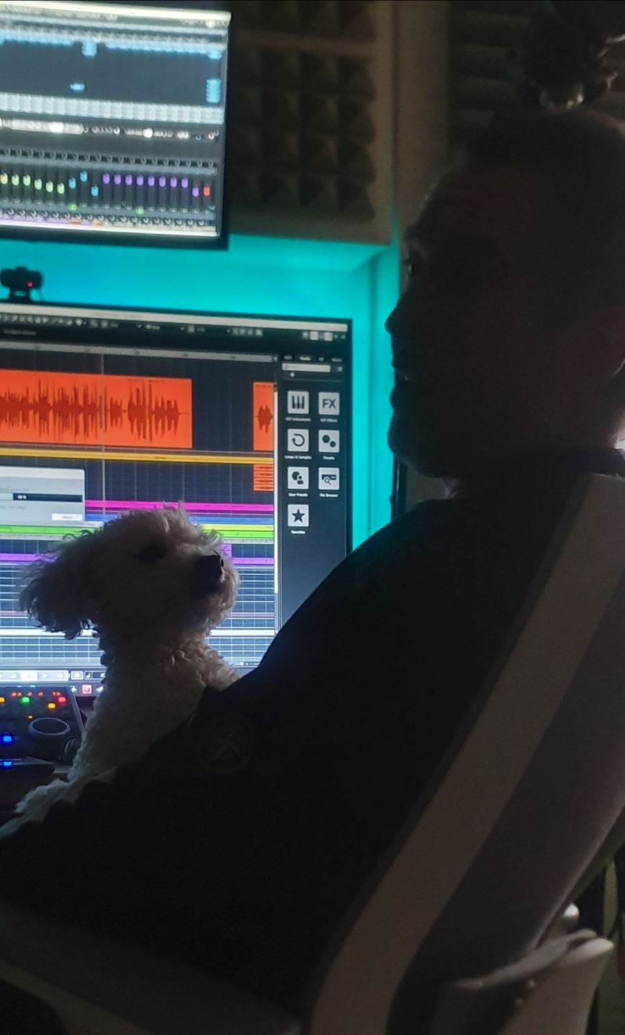 Benn Willis at the Melody Matters studio desk